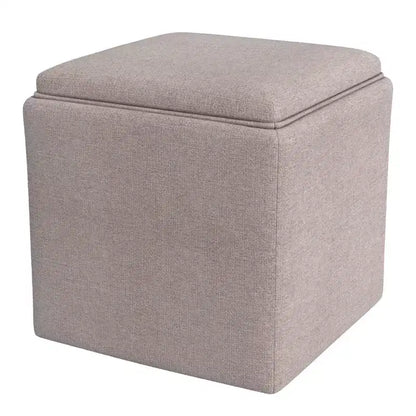 Pouf contenitore HomePop con coperchio a vassoio