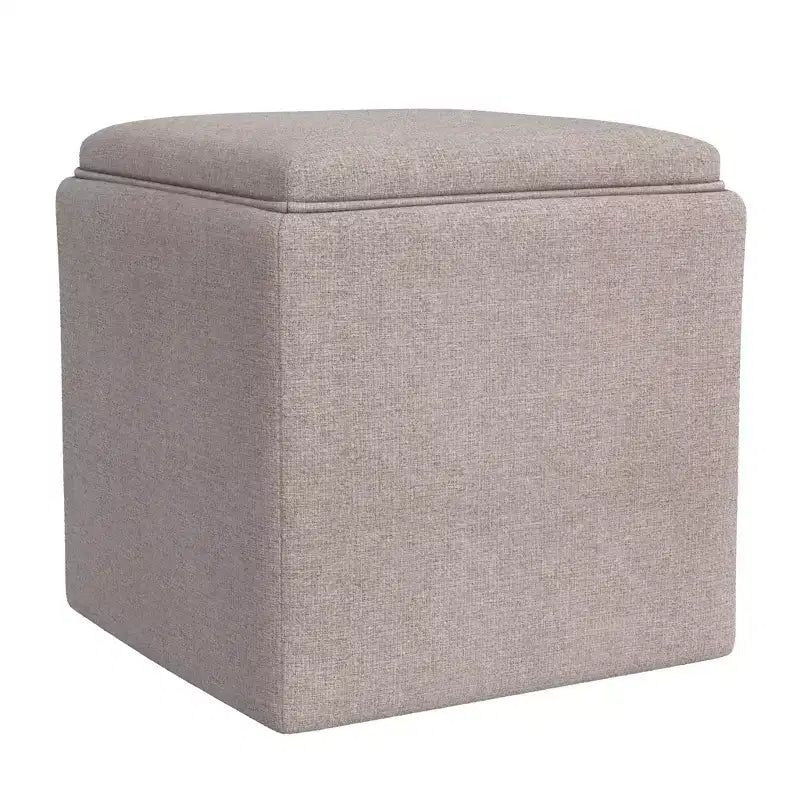 Pouf contenitore HomePop con coperchio a vassoio