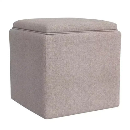 Pouf contenitore HomePop con coperchio a vassoio