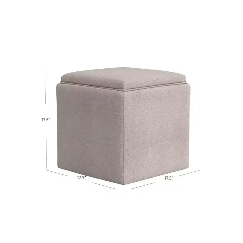 Pouf contenitore HomePop con coperchio a vassoio