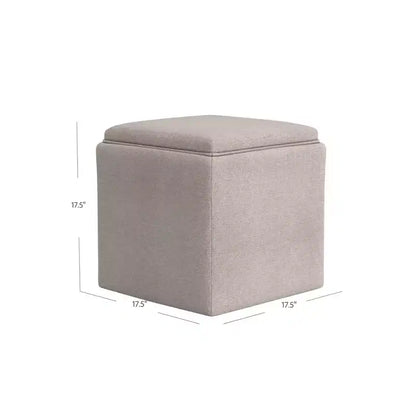 Pouf contenitore HomePop con coperchio a vassoio