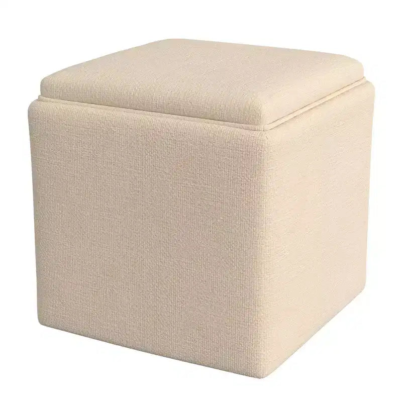 Pouf contenitore HomePop con coperchio a vassoio
