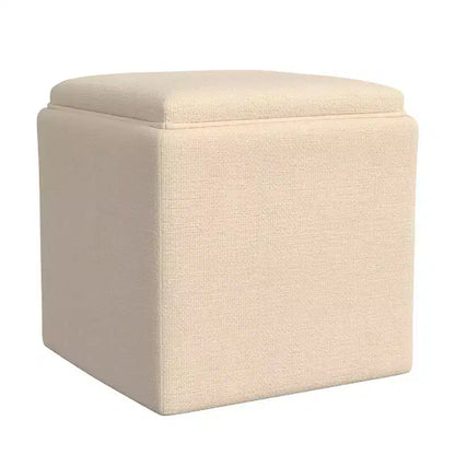 Pouf contenitore HomePop con coperchio a vassoio