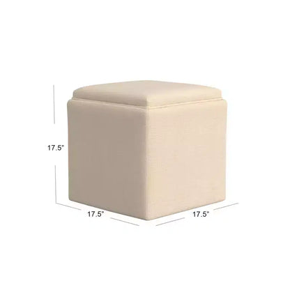 Pouf contenitore HomePop con coperchio a vassoio