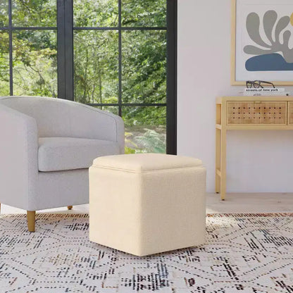 HomePop Storage Ottoman with Tray Top