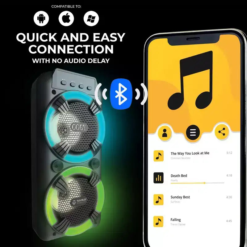 Coby Karaoke Set True Wireless Party Speaker