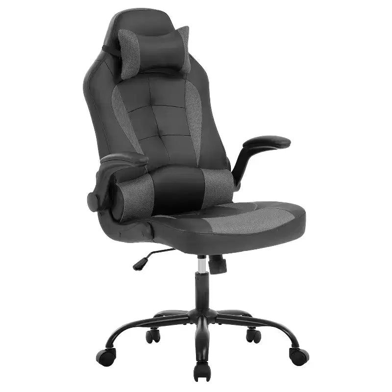 FDW PC Gaming Chair Office Chair Desk Chair with Lumbar Support Flip Up Arms Headrest