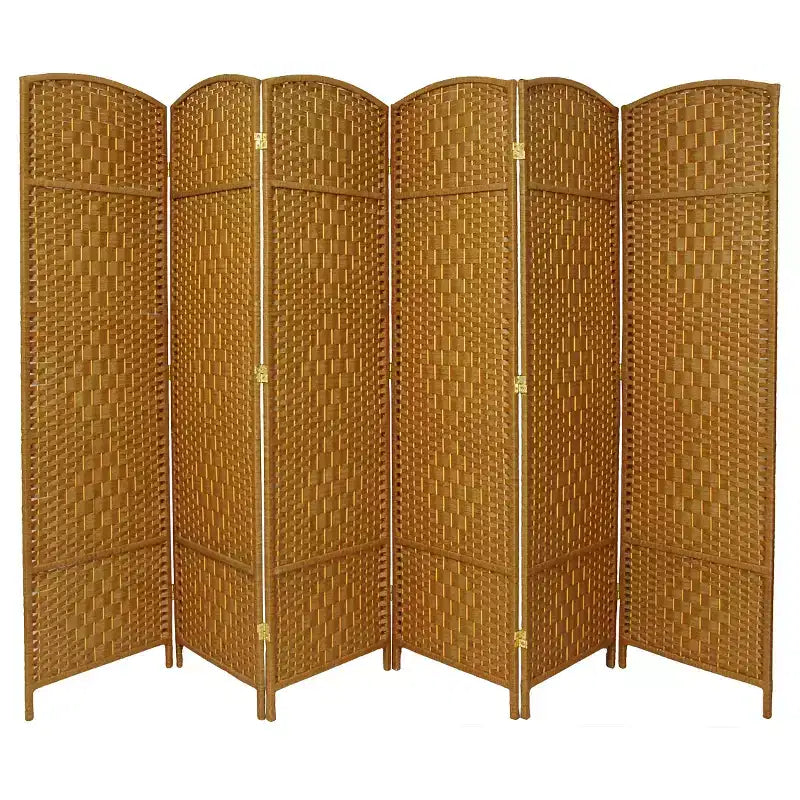 7 ft. Tall Diamond Weave Room Divider (6 Panels)