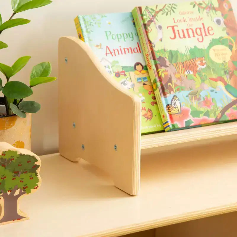 Guidecraft Espositore da tavolo per libri - Naturale: Espositore e Contenitore per libri per aula e sala giochi per bambini