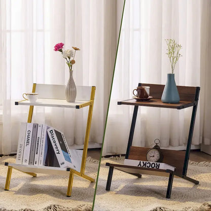 Ivinta Small End Table with Storage, Modern Simplistic Side Table