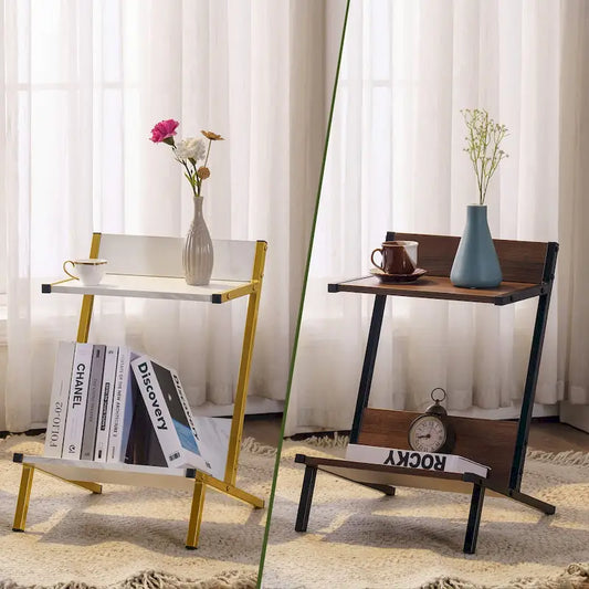 Ivinta Small End Table with Storage, Modern Simplistic Side Table