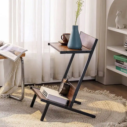 Ivinta Small End Table with Storage, Modern Simplistic Side Table