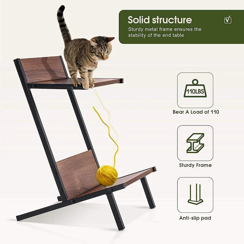 Ivinta Small End Table with Storage, Modern Simplistic Side Table