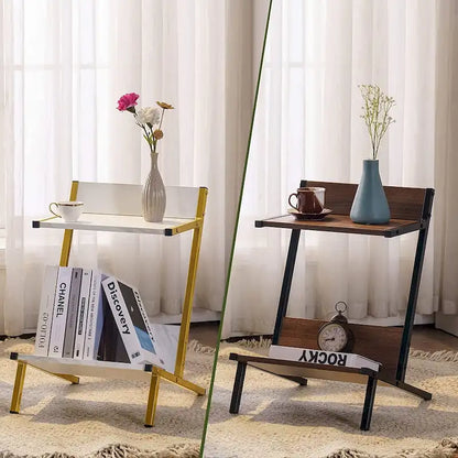 Ivinta Small End Table with Storage, Modern Simplistic Side Table