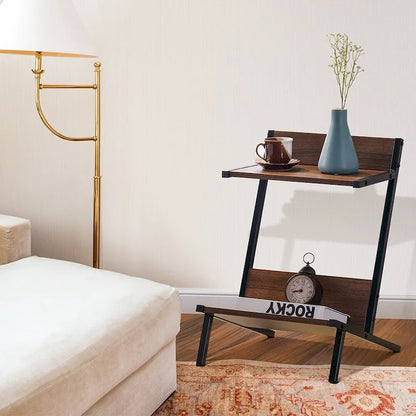 Ivinta Small End Table with Storage, Modern Simplistic Side Table