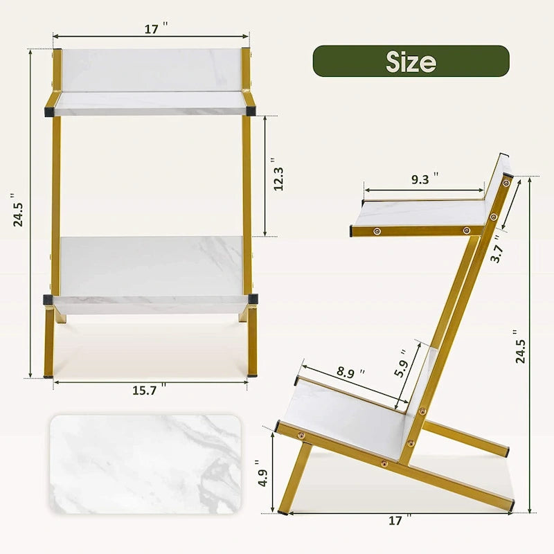 Ivinta Small End Table with Storage, Modern Simplistic Side Table