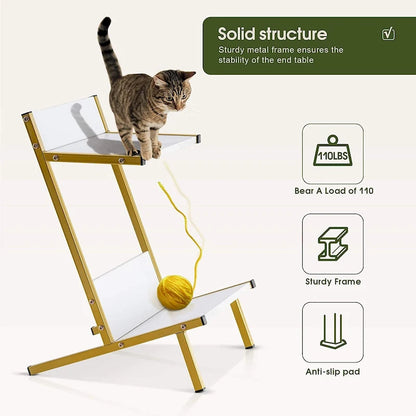 Ivinta Small End Table with Storage, Modern Simplistic Side Table