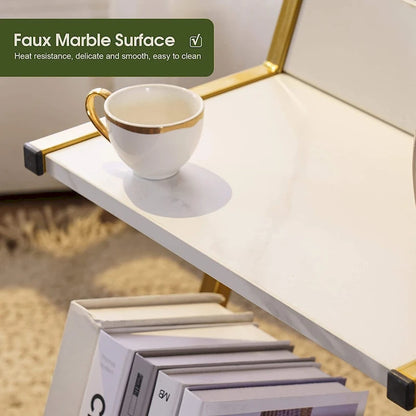 Ivinta Small End Table with Storage, Modern Simplistic Side Table