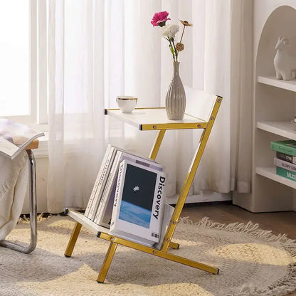 Ivinta Small End Table with Storage, Modern Simplistic Side Table