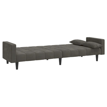 vidaXL 2-Seater Sofa Bed Upholstered Convertible Sleeper Sofa Couch Velvet - 86.6  x 33.3  x 27.2