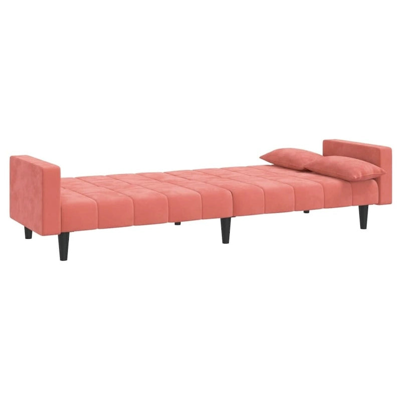 vidaXL 2-Seater Sofa Bed Upholstered Convertible Sleeper Sofa Couch Velvet - 86.6  x 33.3  x 27.2