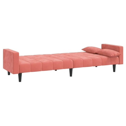 vidaXL 2-Seater Sofa Bed Upholstered Convertible Sleeper Sofa Couch Velvet - 86.6  x 33.3  x 27.2