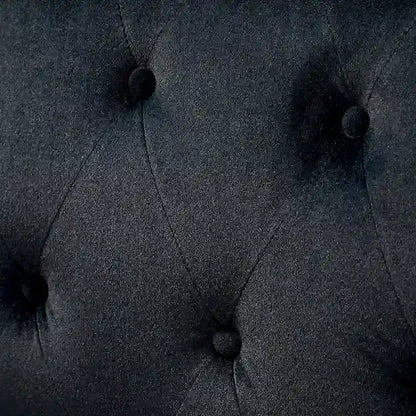 Geltrude Transitional Upholstered Button Tufted Club Chair with turned wooden Legs by HULALA HOME