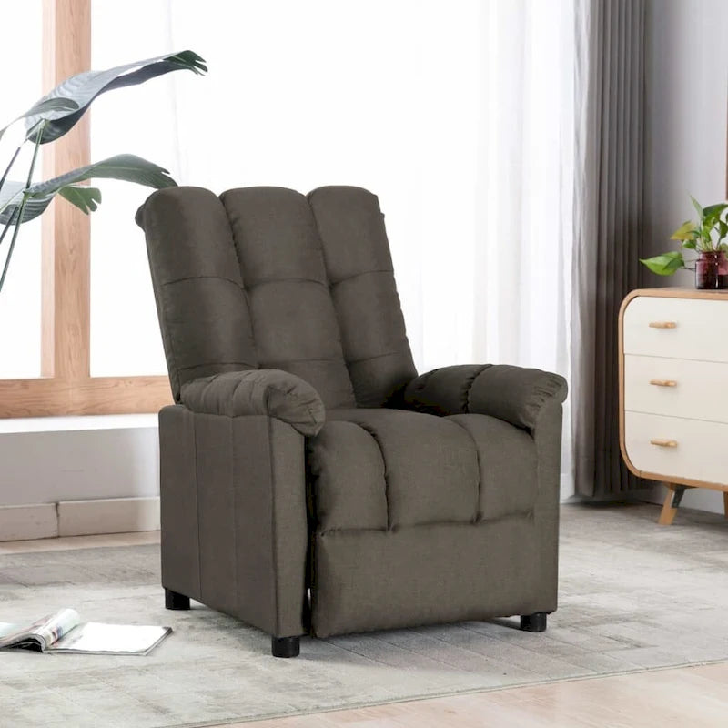 vidaXL Recliner Taupe Fabric - 29.1  x 38.9  x 40.1