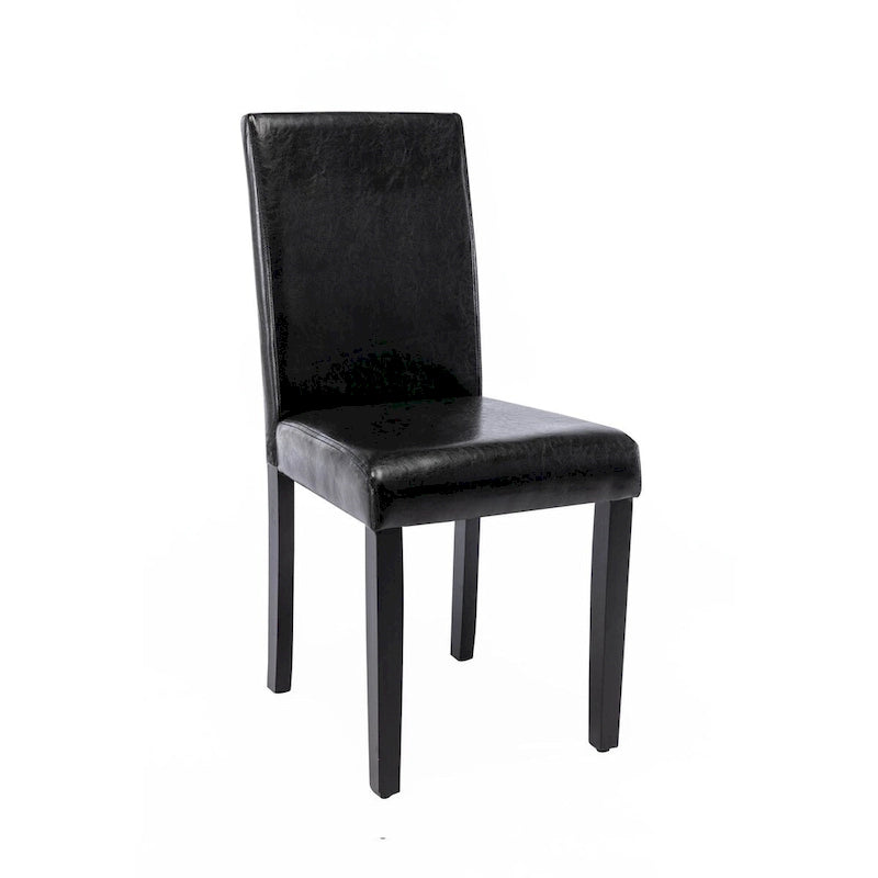 Porthos Home Nate PU Leather Upholstered Dining Chairs with Rubberwood Legs, Set of 4