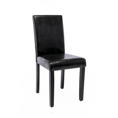 Porthos Home Nate PU Leather Upholstered Dining Chairs with Rubberwood Legs, Set of 4