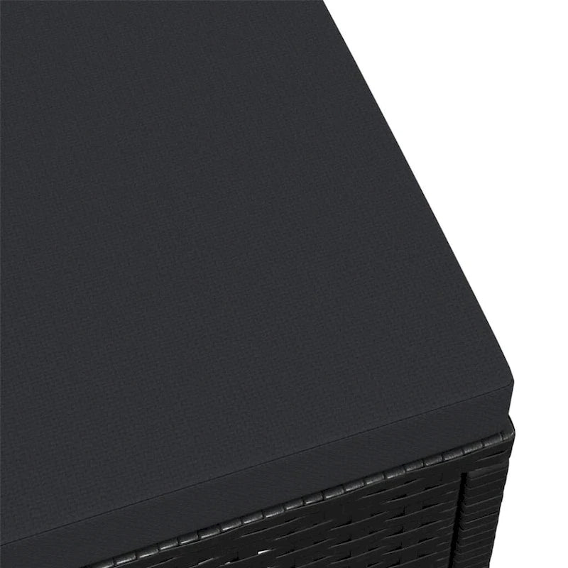 vidaXL Ottoman Outdoor Footstool for Backyard Garden Poolside Poly Rattan