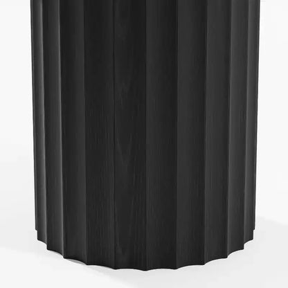 Dovelina Mid-Century Round Dining Table Wood Kitchen Table Dining Room Table for 4 People - Black