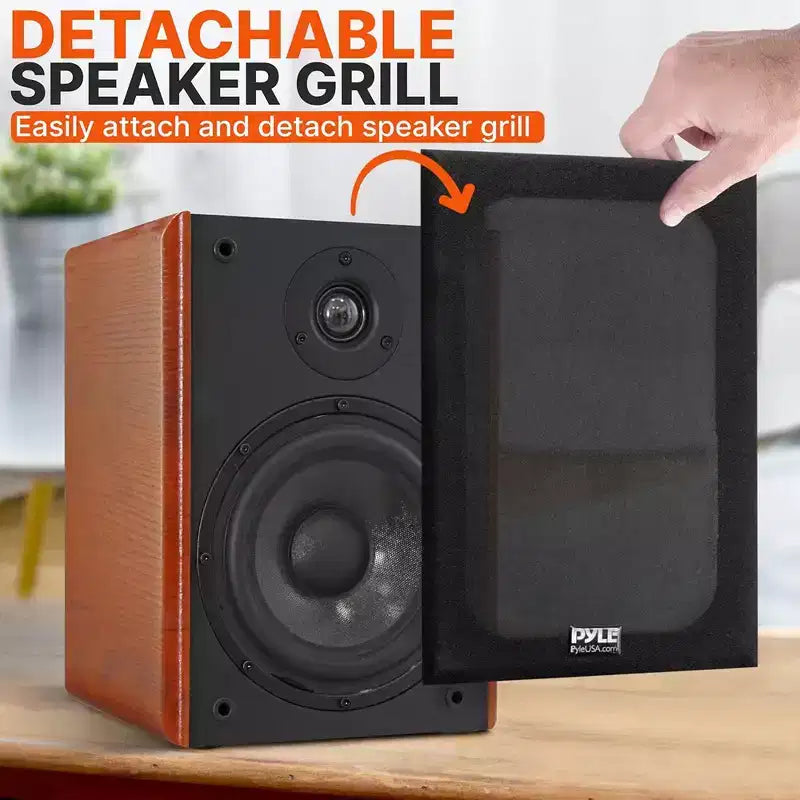 Pyle Diffusori da Scaffale Home Theater - PHQBS52, Woofer da 5.25, Tweeter a Cupola in Seta da 1, Coppia, Nero