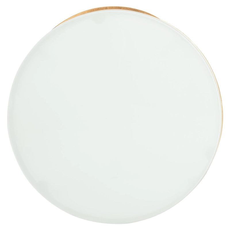 SAFAVIEH Treasures Jeanine Gold/ White Top Accent Table - 20  x 20  x 21.2  - 20Wx20Dx21H