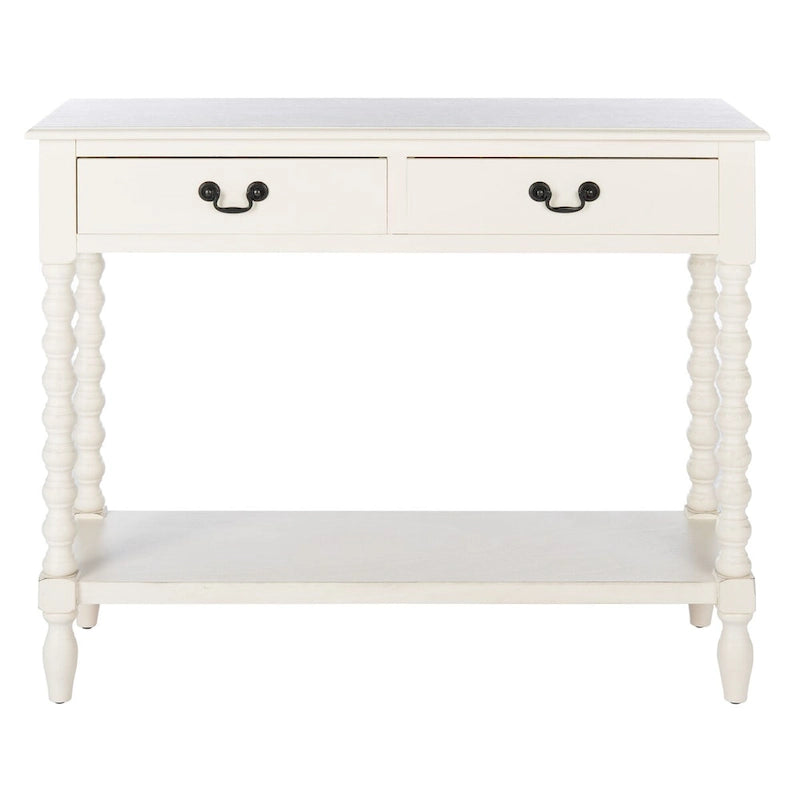 SAFAVIEH Henretta 2-Drawer Console Table - 35.5  W x 13  L x 29.5  H - 35.5  W x 13  L x 29.5  H - 36Wx13Dx30H