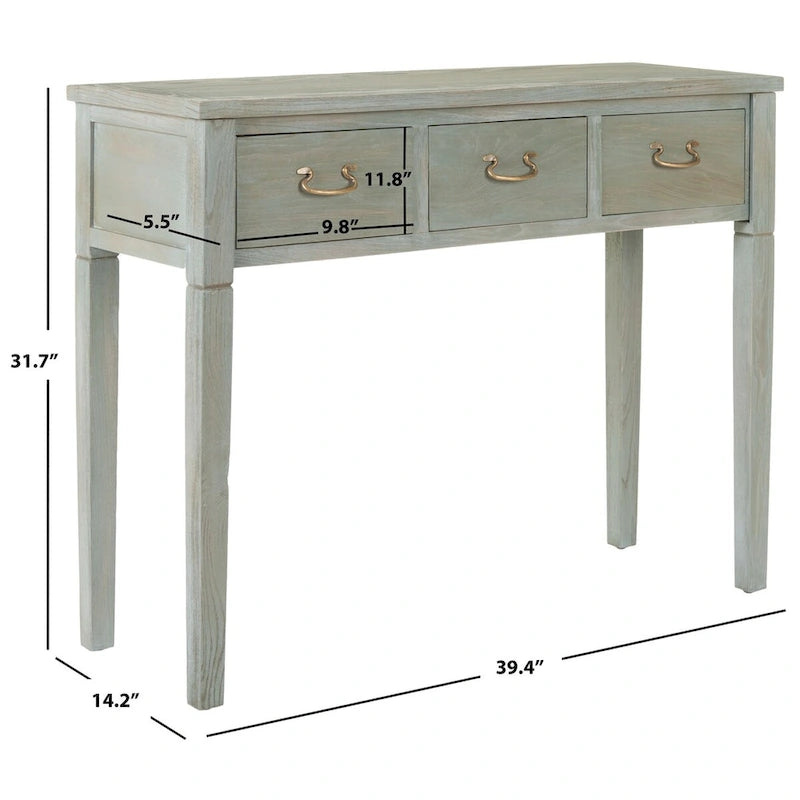 SAFAVIEH Marleine Antiqued Grey Console Table - 39.4  x 14.2  x 31.7  - 39Wx14Dx32H