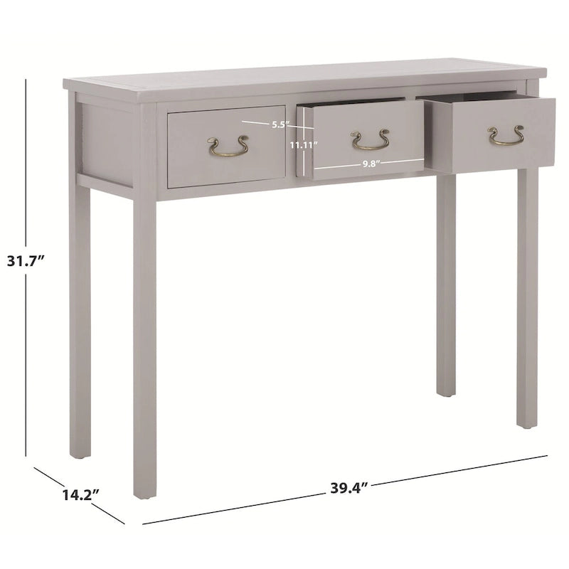 SAFAVIEH Marleine Antiqued Grey Console Table - 39.4  x 14.2  x 31.7  - 39Wx14Dx32H