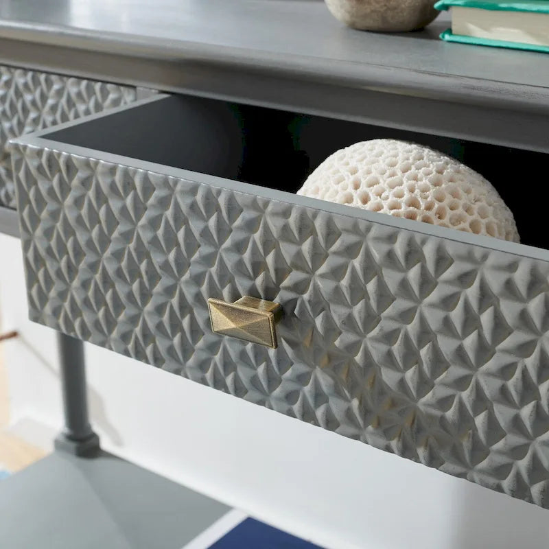 SAFAVIEH Salina 2-Drawer Console Table - 35.5  W x 13  L x 29.5  H - 36Wx13Dx30H