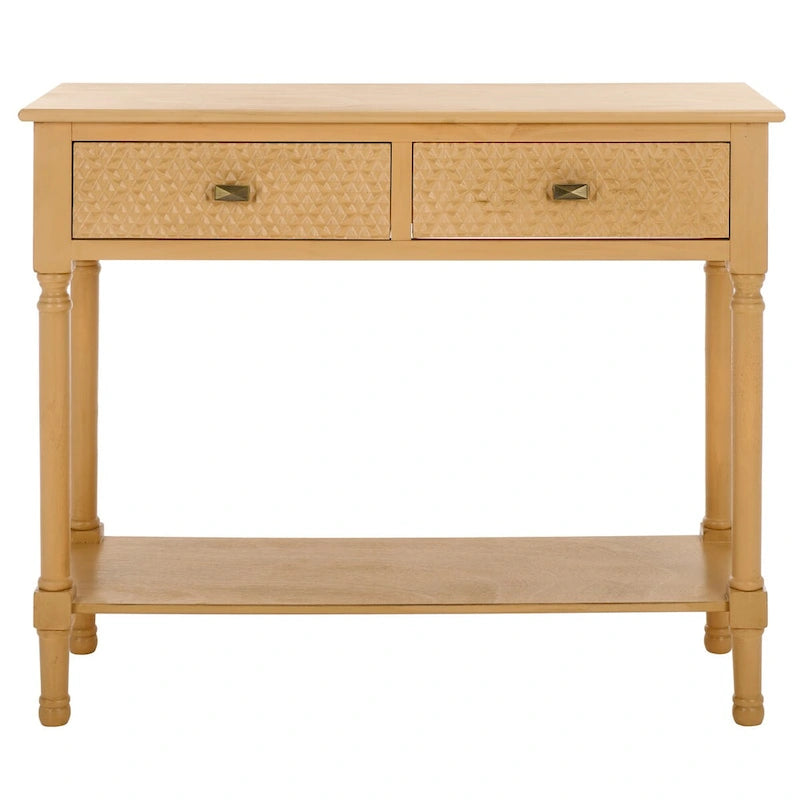 SAFAVIEH Salina 2-Drawer Console Table - 35.5  W x 13  L x 29.5  H - 36Wx13Dx30H