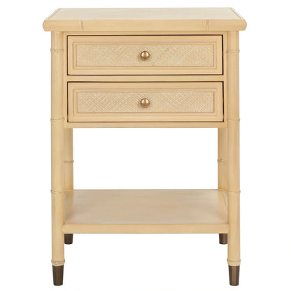 SAFAVIEH Dessa 2-Drawer 1-Shelf Accent Table. - 21  W x 18  D x 27  H - 21Wx18Dx27H