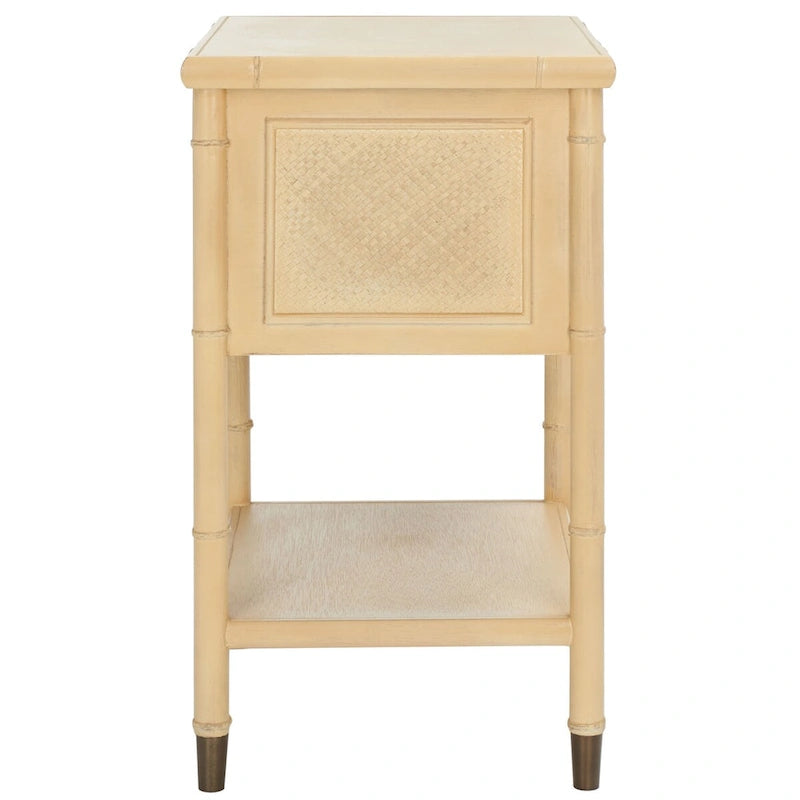 SAFAVIEH Dessa 2-Drawer 1-Shelf Accent Table. - 21  W x 18  D x 27  H - 21Wx18Dx27H