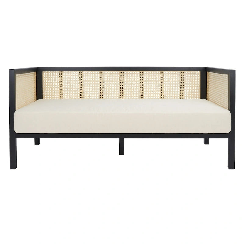 SAFAVIEH Mandie Rattan Sofa - 29  W x 62  D x 30  H - 29Wx62Dx29H