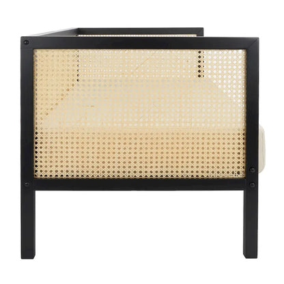 SAFAVIEH Mandie Rattan Sofa - 29  W x 62  D x 30  H - 29Wx62Dx29H