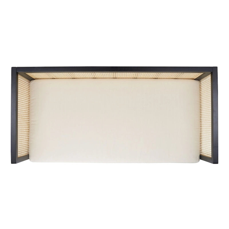 SAFAVIEH Mandie Rattan Sofa - 29  W x 62  D x 30  H - 29Wx62Dx29H