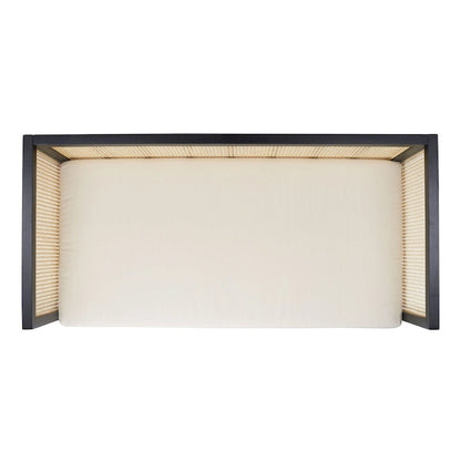 SAFAVIEH Mandie Rattan Sofa - 29  W x 62  D x 30  H - 29Wx62Dx29H