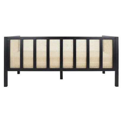 SAFAVIEH Mandie Rattan Sofa - 29  W x 62  D x 30  H - 29Wx62Dx29H