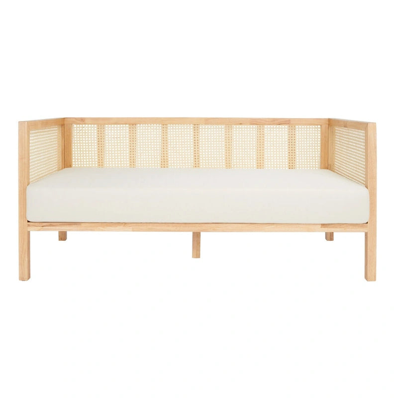 SAFAVIEH Mandie Rattan Sofa - 29  W x 62  D x 30  H - 29Wx62Dx29H