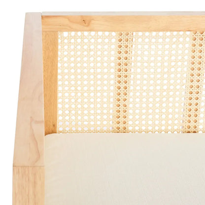 SAFAVIEH Mandie Rattan Sofa - 29  W x 62  D x 30  H - 29Wx62Dx29H