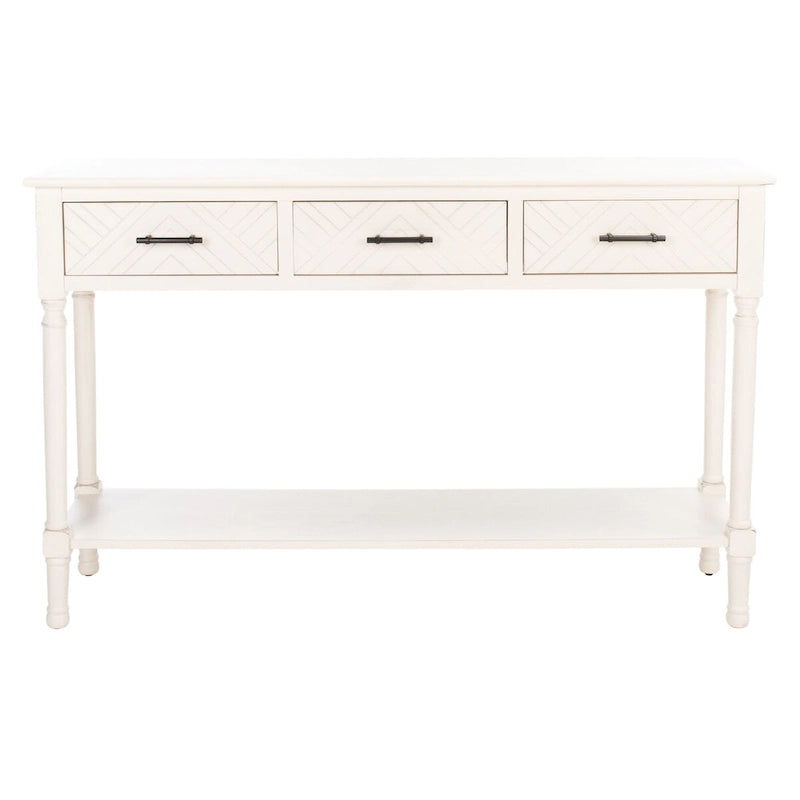 SAFAVIEH Jeanie 3-Drawer Bottom Shelf Console Table - 47.3  W x 13  L x 29.5  H - 47Wx13Dx30H