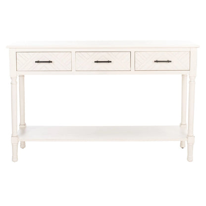 SAFAVIEH Jeanie 3-Drawer Bottom Shelf Console Table - 47.3  W x 13  L x 29.5  H - 47Wx13Dx30H